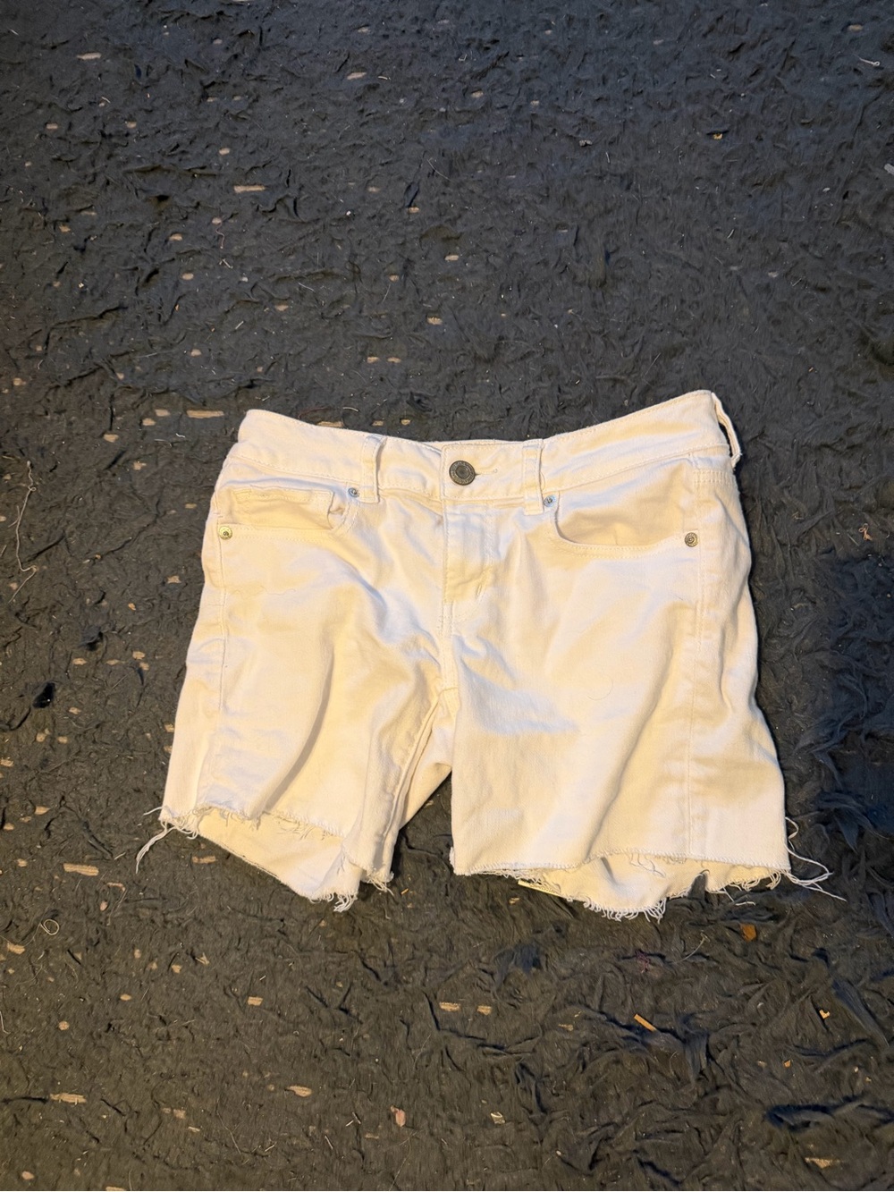 Wallflower White Frayed Hem Denim Shorts